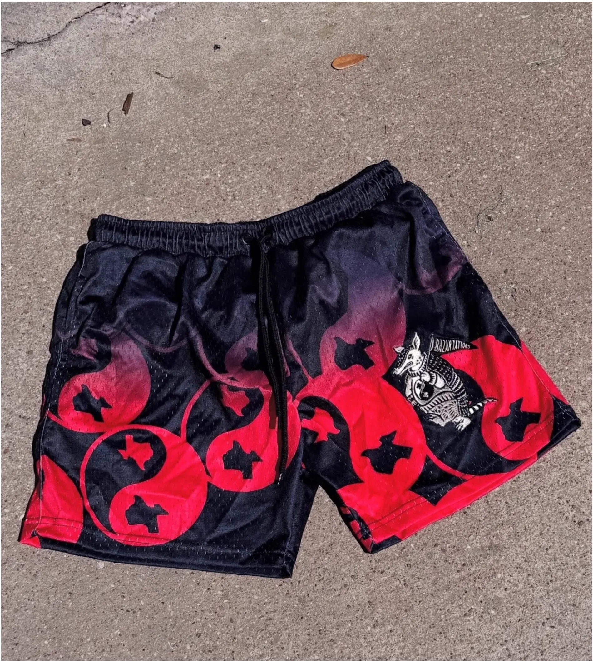 Custom Cut & Sew Shorts for @bazantattoos by Colorblox Merch in Gilbert AZ