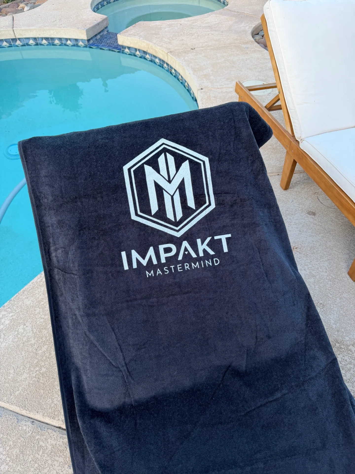 Custom Printed Beach Towels for @impaktmastermind by Colorblox Merch in Gilbert AZ